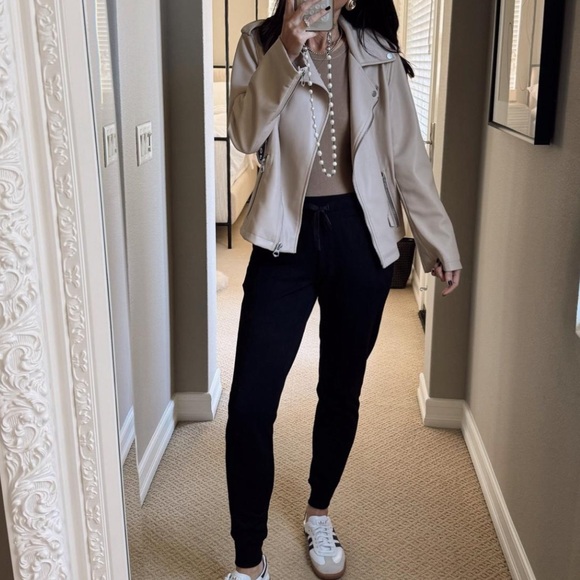 Jackets & Blazers - Faux Leather Zip Moto Jacket S